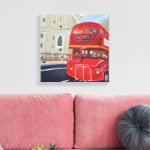 London Red Bus Canvas Print Leinwanddruck (Insitu (Wohnzimmer))