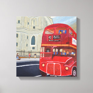 London Red Bus Canvas Print Leinwanddruck