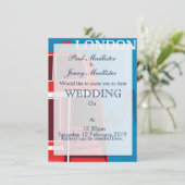 London Red Bus Einladung (Stehend Vorderseite)