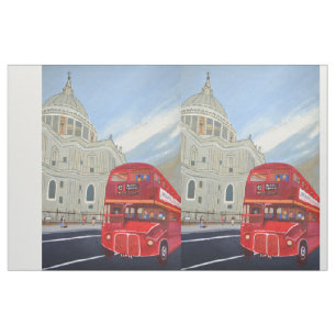 London Red Bus Fabric Stoff