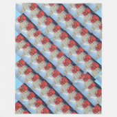 London Red Bus Fleece Blanket (Vorderseite)