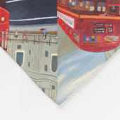 London Red Bus Fleece Blanket (Ecke)