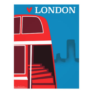 London Red Bus Fotodruck