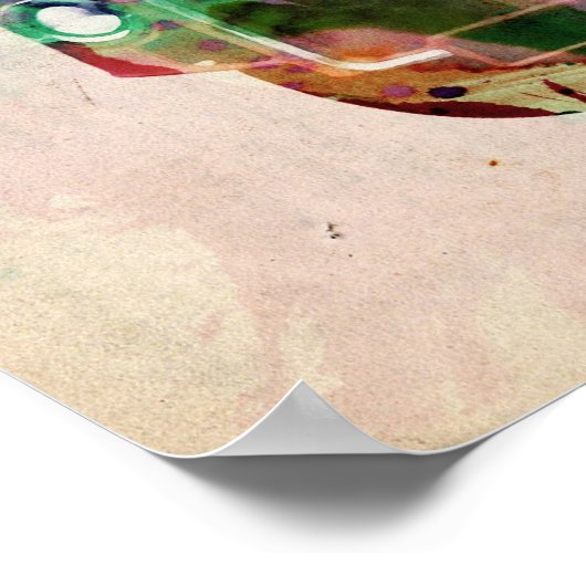 London Red Bus Poster (Ecke)