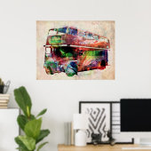 London Red Bus Poster (Heimbüro)