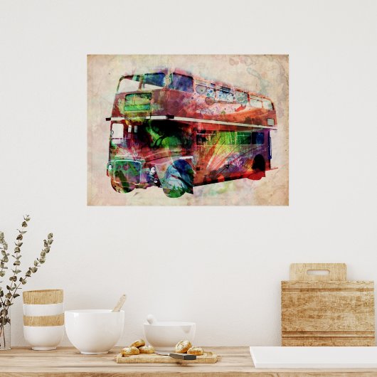 London Red Bus Poster (Küche)