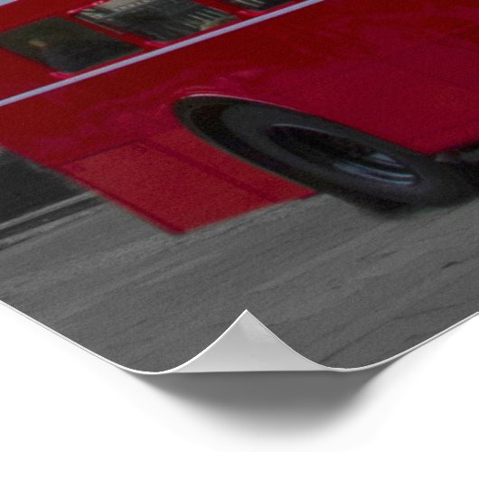 London Red Bus Poster (Ecke)