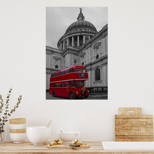 London Red Bus Poster (Küche)