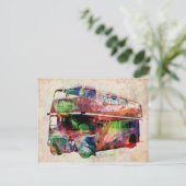 London Red Bus Postkarte (Stehend Vorderseite)