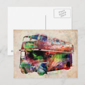 London Red Bus Postkarte (Vorne/Hinten)