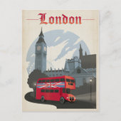 London - Red Bus Postkarte (Vorderseite)