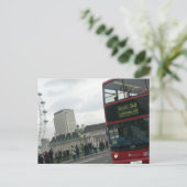 London Red Bus Postkarte (Stehend Vorderseite)