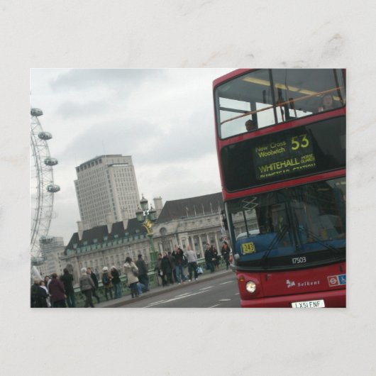 London Red Bus Postkarte (Vorderseite)