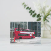 London Red Bus Postkarte (Stehend Vorderseite)