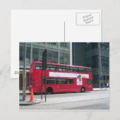 London Red Bus Postkarte (Vorne/Hinten)