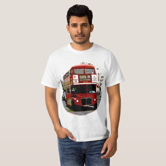 London Red Bus Routemaster Buses T-Shirt (Vorne ganz)