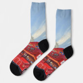 London Red Bus Socken  (Linkes Detail)