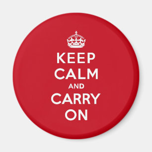 London Red Keep Calm und Carry On Magnet