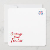 London Red Phone Booth & Bus Watercolor Karte (Rückseite)