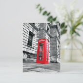London Red Phone Booth Postcard Postkarte (Stehend Vorderseite)