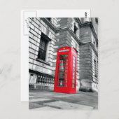 London Red Phone Booth Postcard Postkarte (Vorne/Hinten)