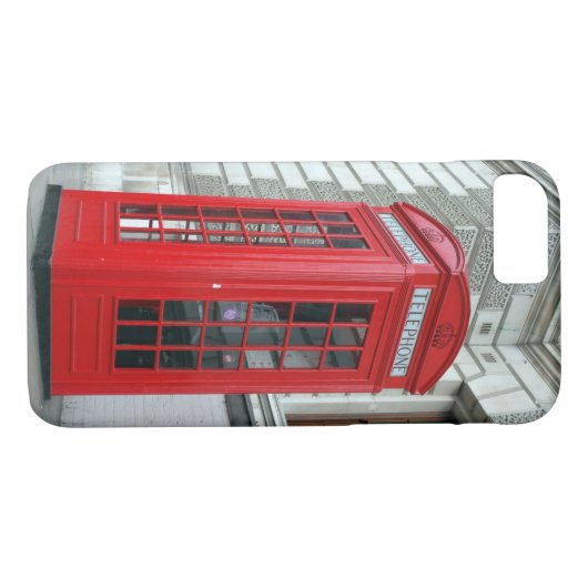 London Red Phone Box iPhone 7 Cover (Rückseite (Horizontal))
