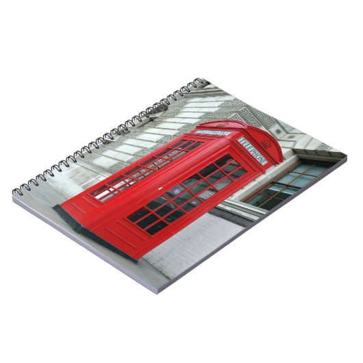 London Red Phone Box Notebook Notizblock (Linke Seite)