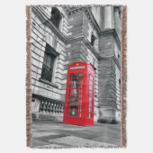 London Red Phone Box Throw Blanket Decke (Vorderseite Vertikal)