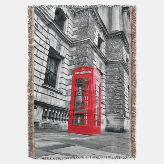 London Red Phone Box Throw Blanket Decke (Vorderseite Vertikal)