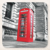 London Red Phone Box Untersetzer (Vorderseite)