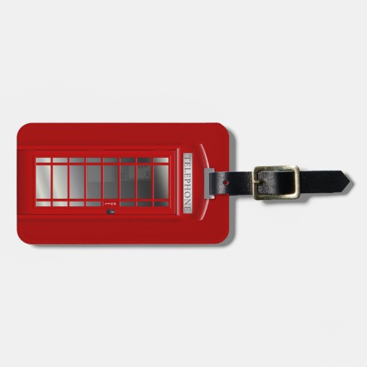 London Red Phone Call - Gepäckmarke Gepäckanhänger (Vorderseite horizontal)
