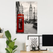 London Red Telefone Big Ben Landscape Poster (Heimbüro)