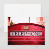 London Red Telefone Booth Postkarte (Vorne/Hinten)