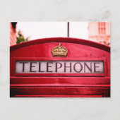 London Red Telefone Booth Postkarte (Vorderseite)