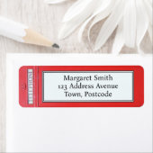 London Red Telefone Box Custom Rücksendeadresse (Insitu)