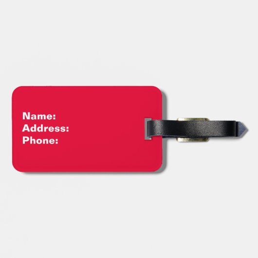 London Red Telefone Box Gepäckanhänger (Rückseite horizontal)