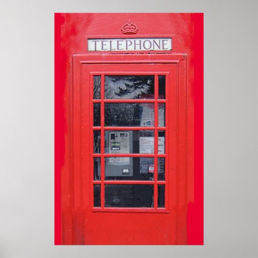 London Red Telefone Box Poster (Vorne)