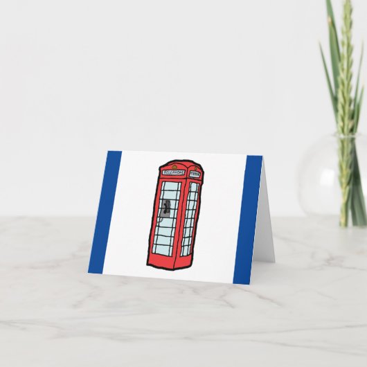London Red Telefone Stand Iconic British Travel Karte (Vorderseite)