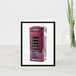 London Red Telefone Stand Iconic British Travel Karte