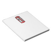 London Red Telefone Stand Iconic British Travel Notizblock (angewinkelt)