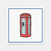 London Red Telefone Stand Iconic British Travel Serviette (Vorderseite)