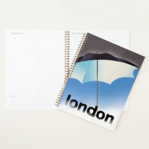 London Regenschirm Reiseplakat Planer