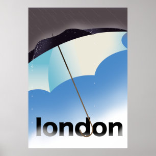 London Regenschirm Reiseplakat Poster