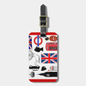 London-Reise-Collage Gepäckanhänger (Vorderseite vertikal)