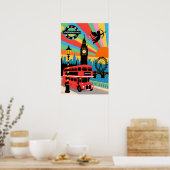 London Reise   Pop Art Poster (Küche)
