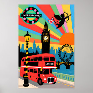 London Reise Pop Art Poster