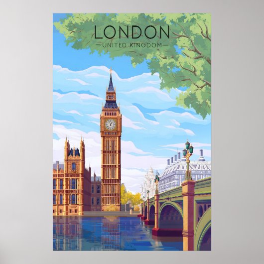 London Reiseplakat Big Ben Poster (Vorne)