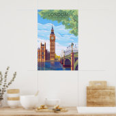 London Reiseplakat Big Ben Poster (Küche)