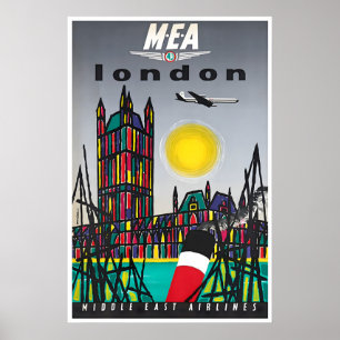 London Reiseplakat England Kunst MEA Druck Poster