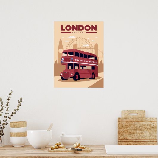 LONDON Reiseplakat Poster (Küche)